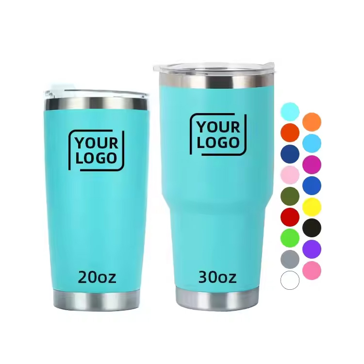 20 oz 30 oz double wall vakum mug kopi travel terisolasi