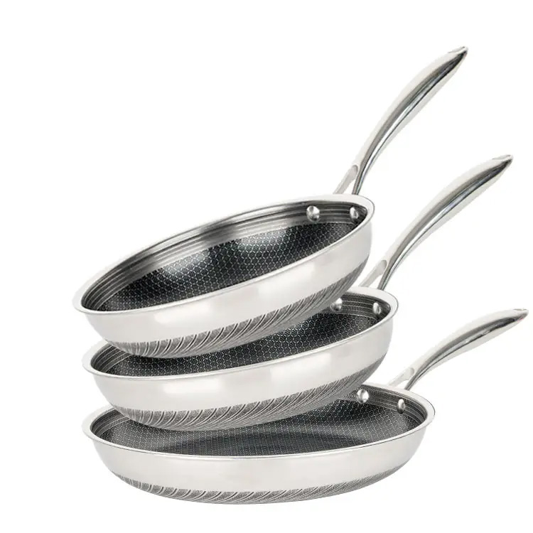 3pcs Peralatan Masak Honeycomb Set Wajan Memasak Wajan