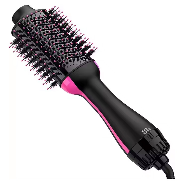 4 dalam 1 piring keramik rambut styler pengering listrik kuas udara panas
