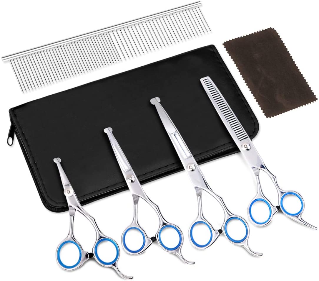 5 PCS Stainless Steel Pet Dog Grooming Gunting Set