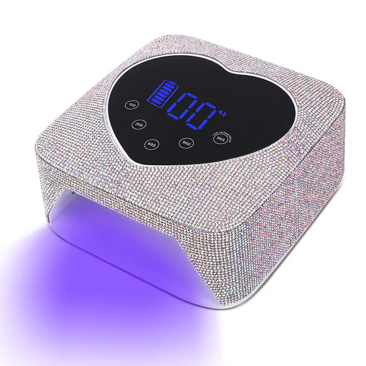 72W Hati-Bentuk Jantung Rhinestones Bling Rhinestones Lampu Kuku
