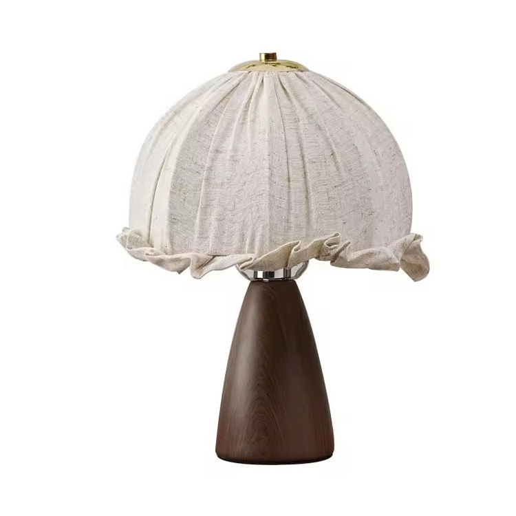 Lampu Meja Antik Keramik Modern Naungan Linen Kain Klasik