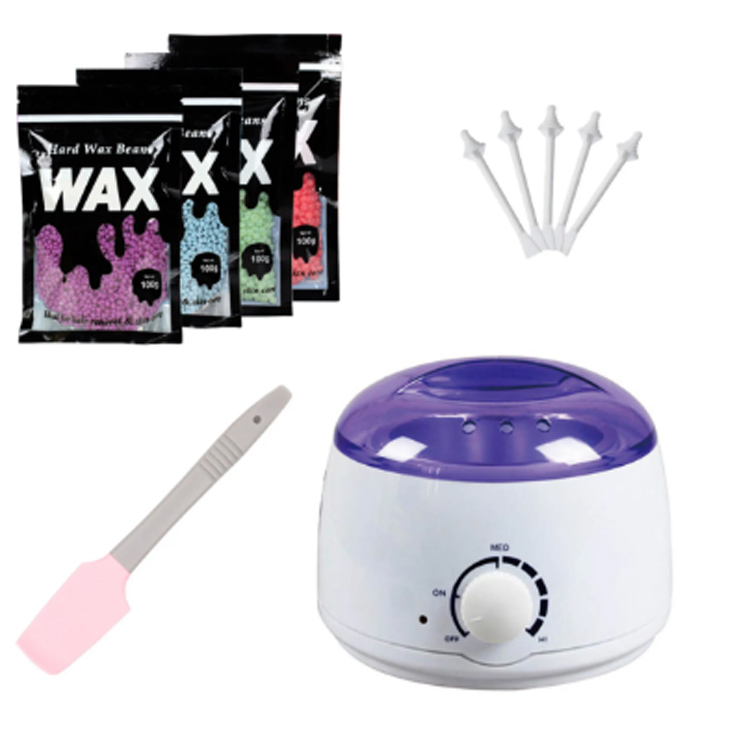Kit lilin khusus dengan cepat melelehkan set panci lilin hangat rambut