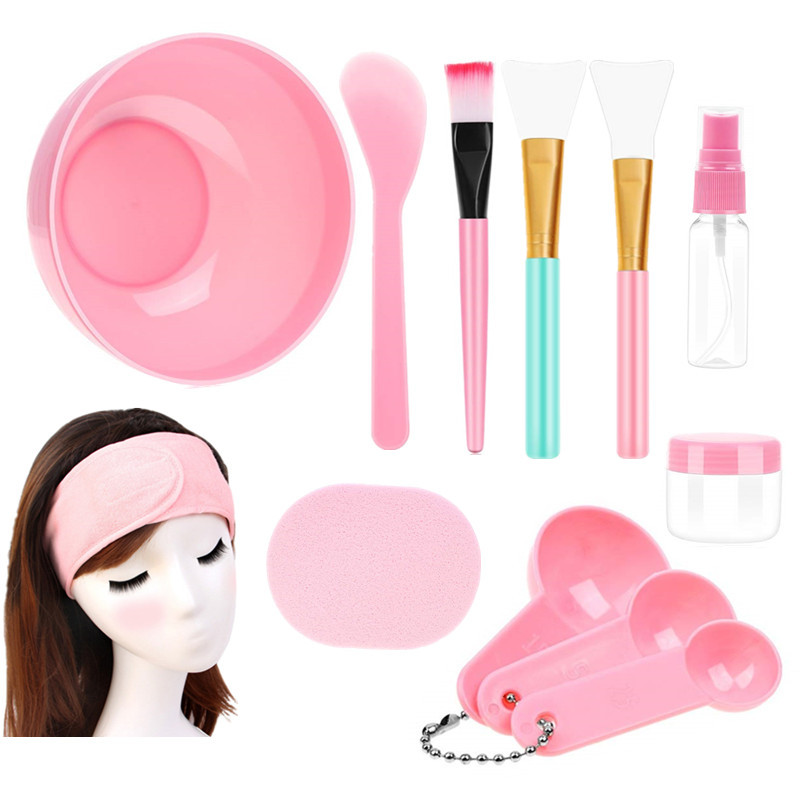 Mangkuk Pencampur Masker Wajah Pencampur Perawatan Wajah DIY dan Set Alat