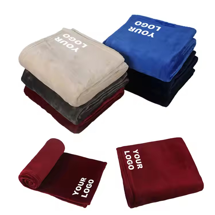 Promosi Eco-Friendly Plush Coral Fleece Blanket