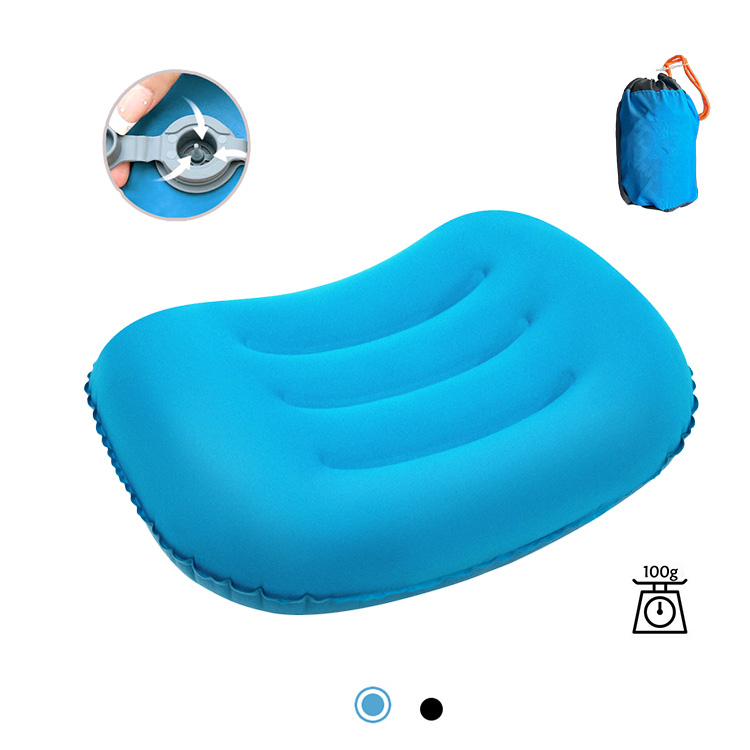 Bantal Berkemah Kompresif TPU Tiup Ergonomis