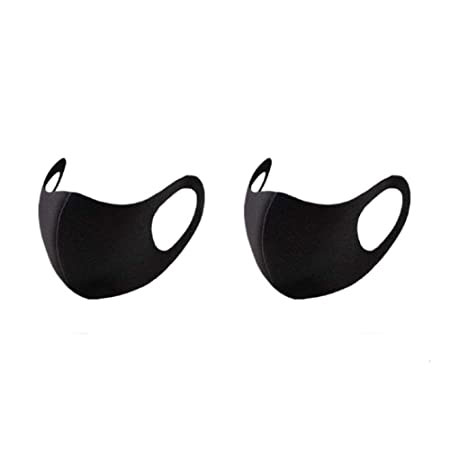 Fashion Hitam Reusable Cotton Face Shield Masker