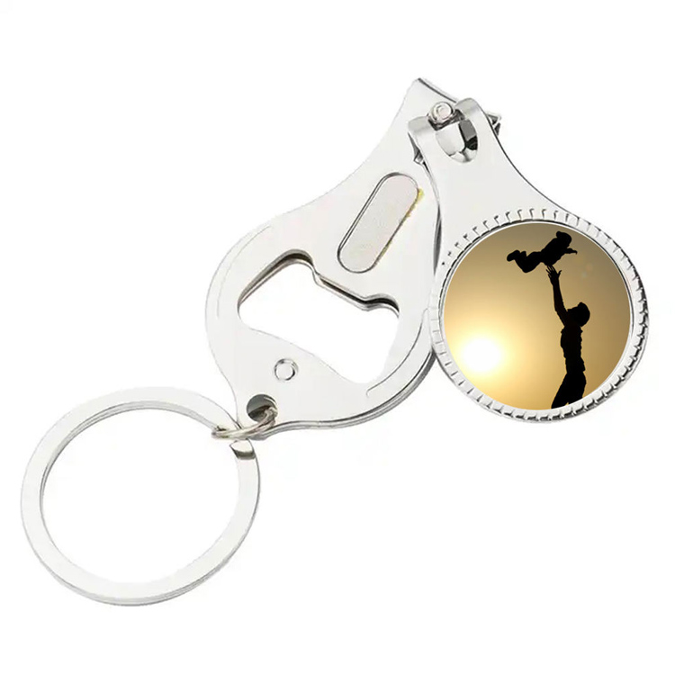 Gunting Kuku Gantungan Kunci Pembuka Jari Kaki Tangan Dapat Dilipat Pemotong Kuku