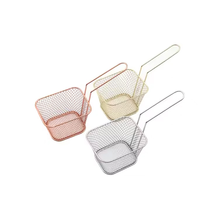 Kentang goreng keranjang keranjang aksesori dapur stainless steel