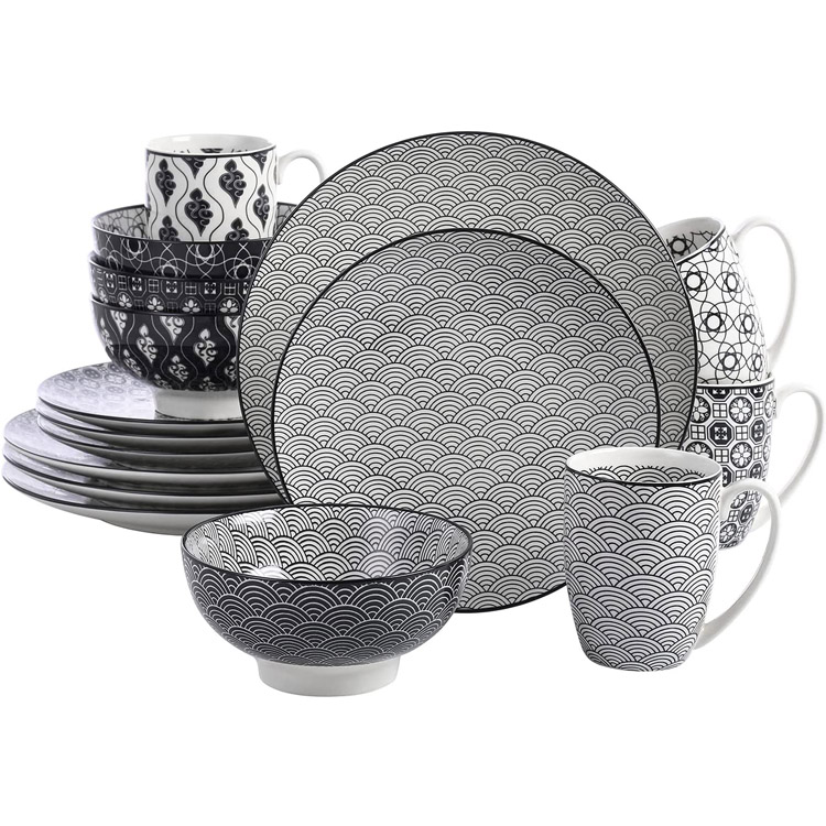 Haruka Ceramic Dinnerware Set Cangkir Piring dan Mangkuk