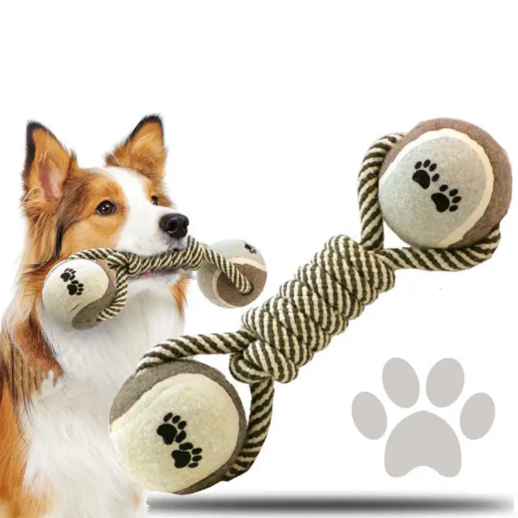 Knot and Ball Combination mengunyah mainan interaktif molar