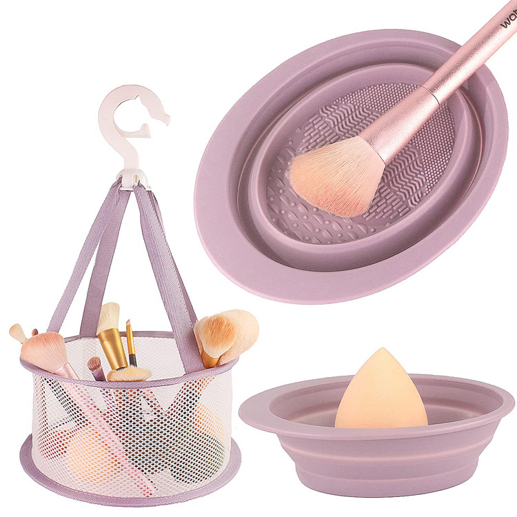 Makeup Brush Cleaning Pad dan Mesh Drying Net