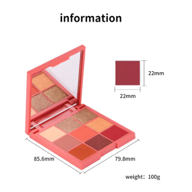 Rias Shimmer Matte 9 Color Square Eyeshadow Palette