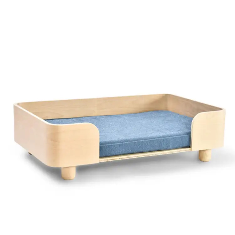 Desain Baru Modern Pet Furniture Bingkai Tempat Tidur Sofa Anjing Kayu