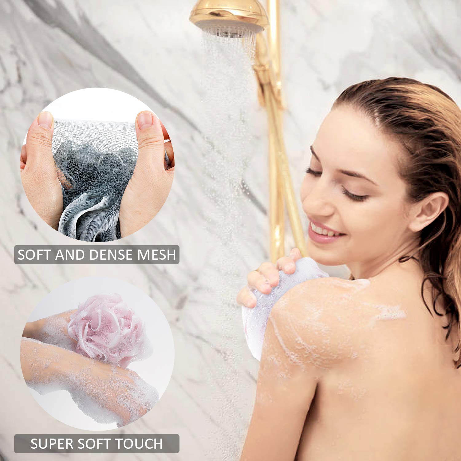 Sempurna Mesh Body Scrubber Mandi Spons Loofahs