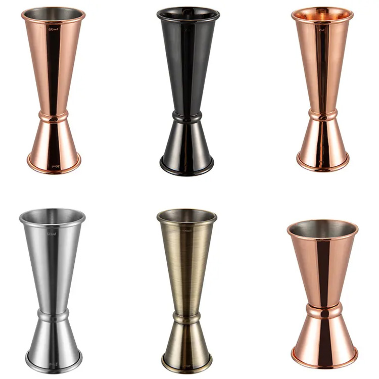 Premium Copper Silver 2Cl/4Cl Stainless Steel Double Jigger