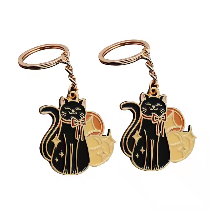 Keysychains Enamel Premium Kunci Kunci Logam Kilau Berwarna -warni