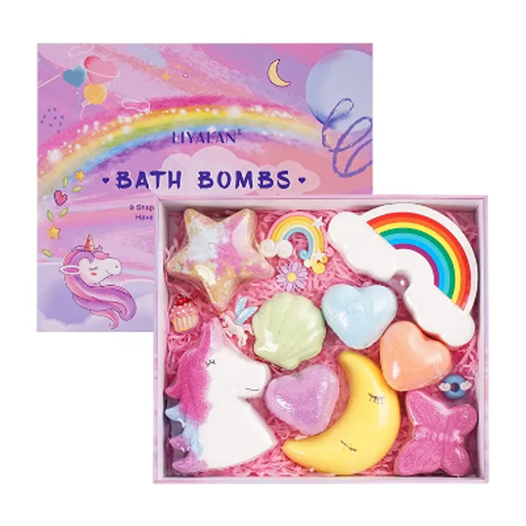 Label Pribadi Bom Mandi Organik Rainbow Rainbow Cloud