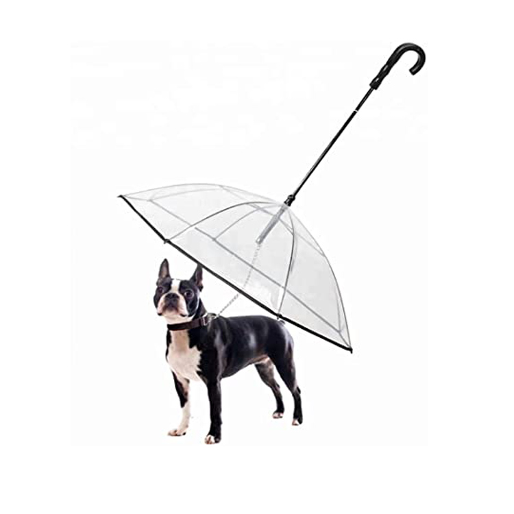 Puppy Raincoat Transparent Pet Dog Umbrella dengan Leah Holder