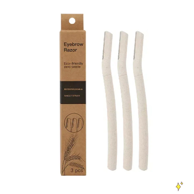 Alat risalah pisau cukur kit alis pemangkas biodegradable