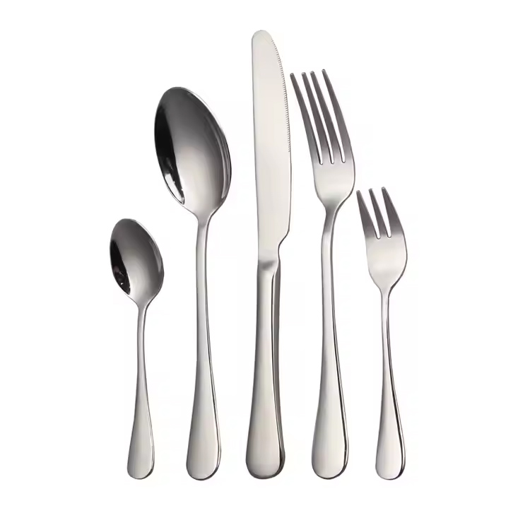 Restoran Stainless Steel Cutlery Fork Knife Set Silverware