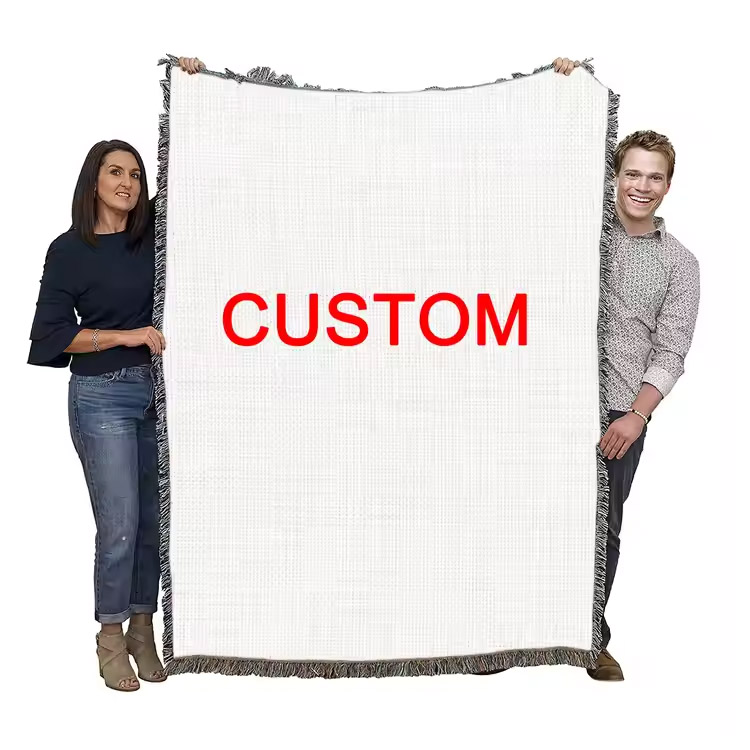 Sherpa Throw Fleece Blanket Flanel Woven Selimut TV Selimut