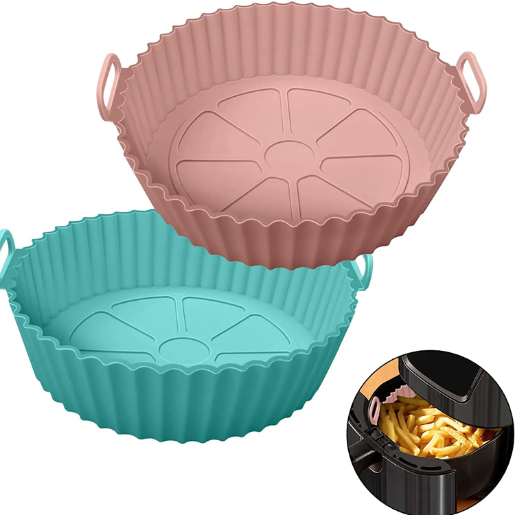 Silicone Pot Round Tray Silicone Liners Air Fryer Accessories