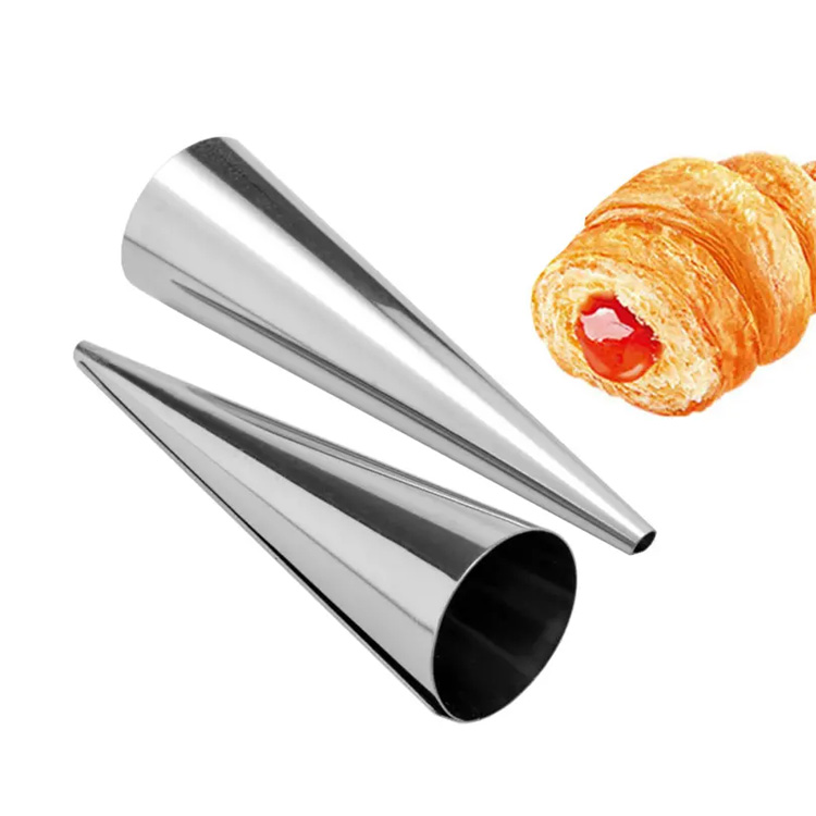 Baja stainless baja danish roti croissant cetakan kerucut