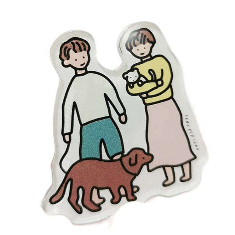 Stiker Magnet Kulkas Akrilik Kreatif Transparansi